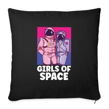 Astronaute Astronomie Système Solaire Espace Enfants - Housse de coussin décorative 45 x 45 cm - noir - Devant