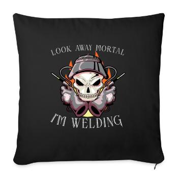 Welder Wife Funny Funny Welding Girlfriend Gift - Sofakissenbezug 45 x 45 cm - Schwarz - Vorne
