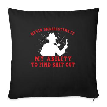 True Crime Murder Spy Crime Interesse Geschenkidee - Sofakissenbezug 45 x 45 cm - Schwarz - Vorne