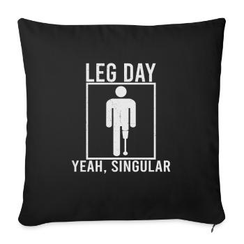 Handicapped Wheelchair Cyborg Leg Arm Amputee - Sofa pillowcase 17,3'' x 17,3'' (45 x 45 cm) - black - Front