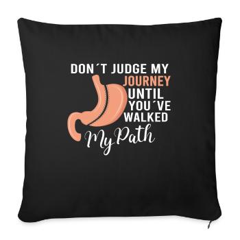 Sleeve gastrectomy Sleeve gastrectomy - Sofa pillowcase 17,3'' x 17,3'' (45 x 45 cm) - black - Front