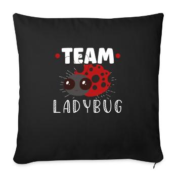 Ladybug Ladybug Entomology Insects - Sofa pillowcase 17,3'' x 17,3'' (45 x 45 cm) - black - Front