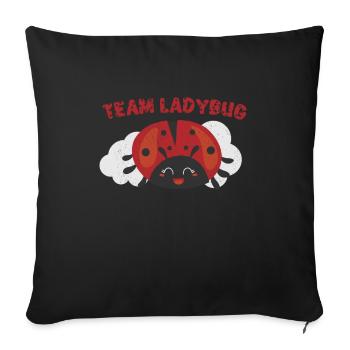 Coccinelle Coccinelle Entomologie Insectes - Housse de coussin décorative 45 x 45 cm - noir - Devant