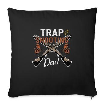 Clay pigeon shooting Clay pigeon shooting shooting - Sofa pillowcase 17,3'' x 17,3'' (45 x 45 cm) - black - Front