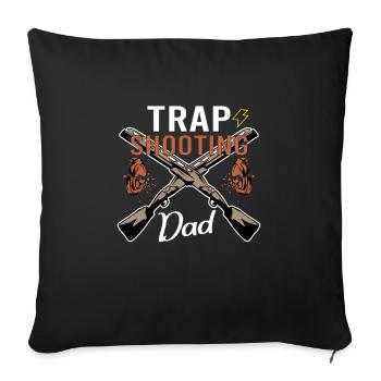 Clay pigeon shooting Clay pigeon shooting shooting - Sofa pillowcase 17,3'' x 17,3'' (45 x 45 cm) - black - Front