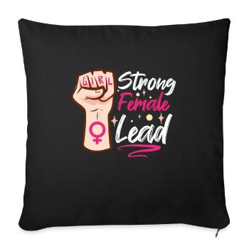 Féminisme féministe Acteur Théâtre Professeur d’art dramatique - Housse de coussin décorative 45 x 45 cm - noir - Devant