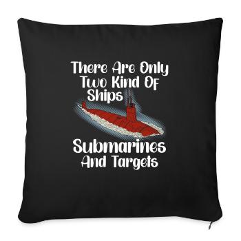 Submariner Définition Sous-marin Vétéran Cadeau - Housse de coussin décorative 45 x 45 cm - noir - Devant