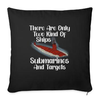 Submariner Définition Sous-marin Vétéran Cadeau - Housse de coussin décorative 45 x 45 cm - noir - Devant