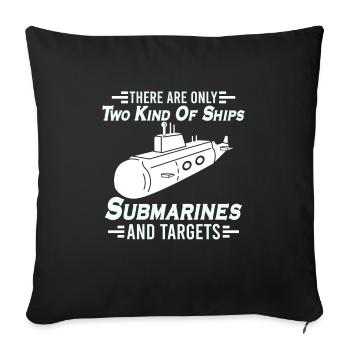 Submariner Définition Sous-marin Vétéran Cadeau - Housse de coussin décorative 45 x 45 cm - noir - Devant