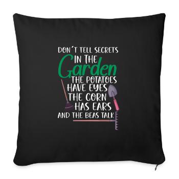 Gardening Plants Gardener Plantation Nature Gift - Sofa pillowcase 17,3'' x 17,3'' (45 x 45 cm) - black - Front