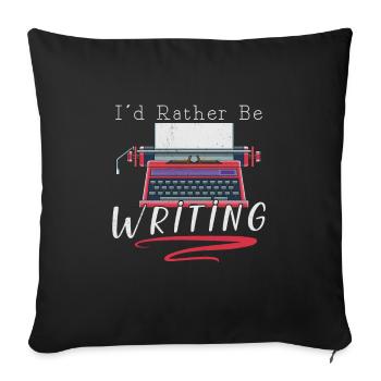 Author Writing Writer Literature - Sofa pillowcase 17,3'' x 17,3'' (45 x 45 cm) - black - Front