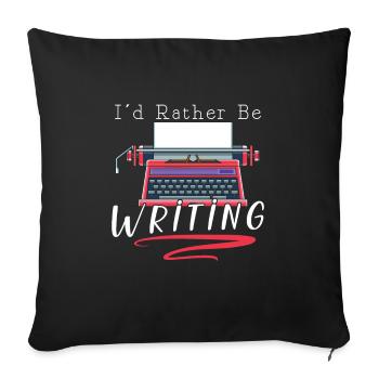 Author Writing Writer Literature - Sofa pillowcase 17,3'' x 17,3'' (45 x 45 cm) - black - Front