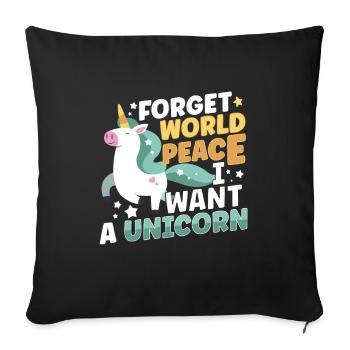 Horse Dressage Horseback-Riding Horse Girl Barn - Sofakissenbezug 45 x 45 cm - Schwarz - Vorne