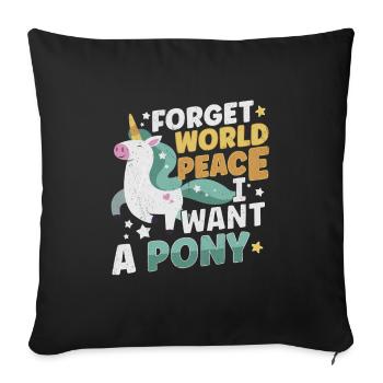 Horse Dressage Horseback-Riding Horse Girl Barn - Sofakissenbezug 45 x 45 cm - Schwarz - Vorne
