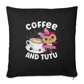 Ballet Ballerine Danse Danse Danse Ballet Cadeau - Housse de coussin décorative 45 x 45 cm - noir - Devant