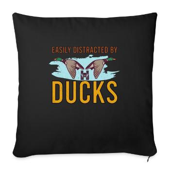 Duck Hunting Duck Hunter Bird Hunting - Sofa pillowcase 17,3'' x 17,3'' (45 x 45 cm) - black - Front