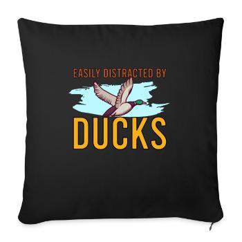Duck Hunting Duck Hunter Bird Hunting - Sofa pillowcase 17,3'' x 17,3'' (45 x 45 cm) - black - Front