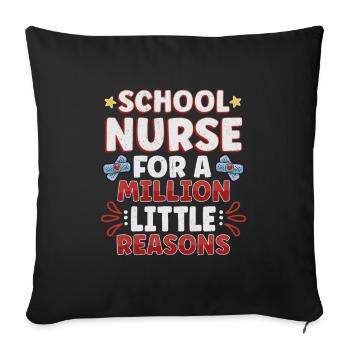 School Nurse Nursing Clinic Medical Stuff School - Sofa pillowcase 17,3'' x 17,3'' (45 x 45 cm) - black - Front