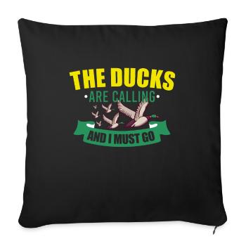 Duck Hunting Duck Hunter Bird Hunting - Sofa pillowcase 17,3'' x 17,3'' (45 x 45 cm) - black - Front