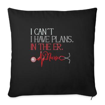 Nurse Nursing Clinic Paramedic - Sofa pillowcase 17,3'' x 17,3'' (45 x 45 cm) - black - Front