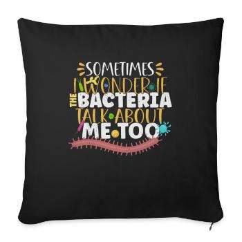 Microbiologiste Laboratoire de microbiologie Staphylocoque Biologie - Housse de coussin décorative 45 x 45 cm - noir - Devant