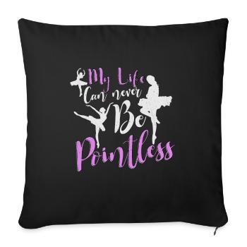 Ballet Ballerine Danse Danse Danse Ballet Cadeau - Housse de coussin décorative 45 x 45 cm - noir - Devant