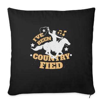 Musique country Musique du Sud Jazz Musique country - Housse de coussin décorative 45 x 45 cm - noir - Devant