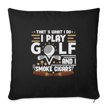 Golf Player Golfer Golf Golf Cart Golf Mom - Sofakissenbezug 45 x 45 cm - Schwarz - Vorne