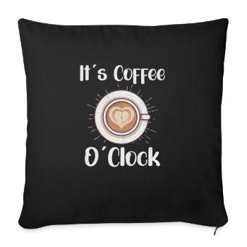 Coffee Lover Caffeine Molecule Java Latte Espresso - Sofakissenbezug 45 x 45 cm - Schwarz - Vorne