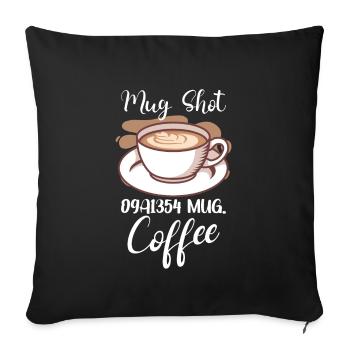 Coffee Lover Caffeine Molecule Java Latte Espresso - Sofakissenbezug 45 x 45 cm - Schwarz - Vorne