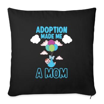 Funny Adoption Adoption Day Gifts - Sofa pillowcase 17,3'' x 17,3'' (45 x 45 cm) - black - Front
