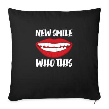 Suspenders Orthodontist Suspenders On Mouth - Sofa pillowcase 17,3'' x 17,3'' (45 x 45 cm) - black - Front
