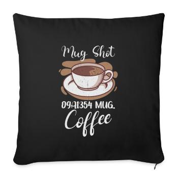 Coffee Lover Caffeine Molecule Java Latte Espresso - Sofakissenbezug 45 x 45 cm - Schwarz - Vorne