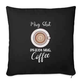 Coffee Lover Caffeine Molecule Java Latte Espresso - Sofakissenbezug 45 x 45 cm - Schwarz - Vorne