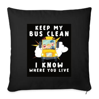 Funny School Bus Driver Appreciation anniversary - Sofakissenbezug 45 x 45 cm - Schwarz - Vorne