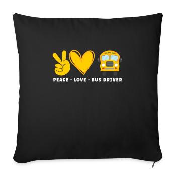 Funny School Bus Driver Appreciation anniversary - Sofakissenbezug 45 x 45 cm - Schwarz - Vorne