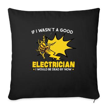 Electrician Electrical Engineer Lineman Electrical - Sofakissenbezug 45 x 45 cm - Schwarz - Vorne