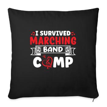 Marching Band Clarinetist School Rehearsal Music - Sofa pillowcase 17,3'' x 17,3'' (45 x 45 cm) - black - Front