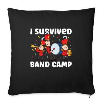 Marching Band Clarinetist School Rehearsal Music - Sofa pillowcase 17,3'' x 17,3'' (45 x 45 cm) - black - Front
