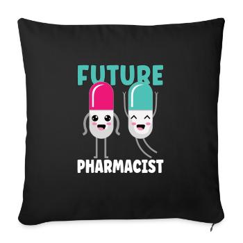 Drôle de pharmacien-pharmacie-technicien-pharmacie - Housse de coussin décorative 45 x 45 cm - noir - Devant
