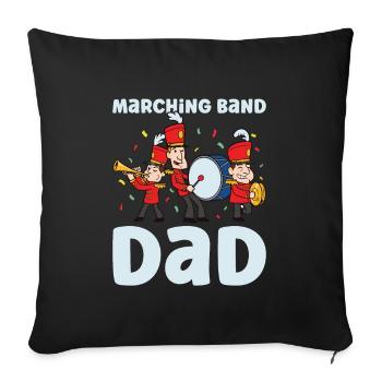 Marching Band Clarinetist School Rehearsal Music - Sofa pillowcase 17,3'' x 17,3'' (45 x 45 cm) - black - Front