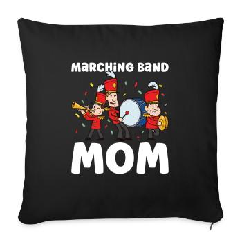 Marching Band Clarinetist School Rehearsal Music - Sofa pillowcase 17,3'' x 17,3'' (45 x 45 cm) - black - Front