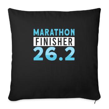 Finalistes du semi-marathon des coureurs - Housse de coussin décorative 45 x 45 cm - noir - Devant