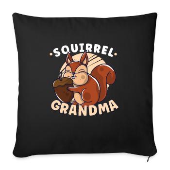 Drôle d’écureuil Fan Écureuil Amoureux Chipmunk Addict - Housse de coussin décorative 45 x 45 cm - noir - Devant