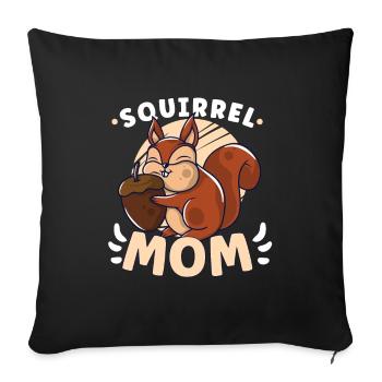 Drôle d’écureuil Fan Écureuil Amoureux Chipmunk Addict - Housse de coussin décorative 45 x 45 cm - noir - Devant