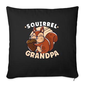 Drôle d’écureuil Fan Écureuil Amoureux Chipmunk Addict - Housse de coussin décorative 45 x 45 cm - noir - Devant