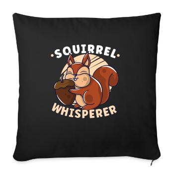 Drôle d’écureuil Fan Écureuil Amoureux Chipmunk Addict - Housse de coussin décorative 45 x 45 cm - noir - Devant