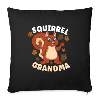 Drôle d’écureuil Fan Écureuil Amoureux Chipmunk Addict - Housse de coussin décorative 45 x 45 cm - noir - Devant