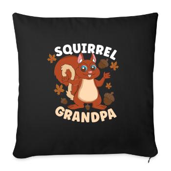 Drôle d’écureuil Fan Écureuil Amoureux Chipmunk Addict - Housse de coussin décorative 45 x 45 cm - noir - Devant