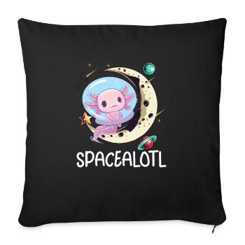 Axolotl Astronaute Astronomie Système Solaire Poison - Housse de coussin décorative 45 x 45 cm - noir - Devant